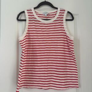 EVEREVE Red and White Striped Tank Top - large